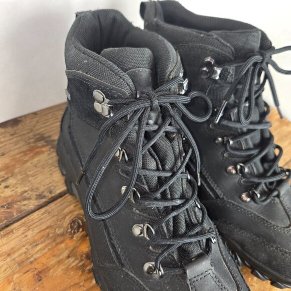 Wolverine Mens Black Leather Work Boots, Skid/Oil/Water Resistant Size 13M - Picture 10 of 12